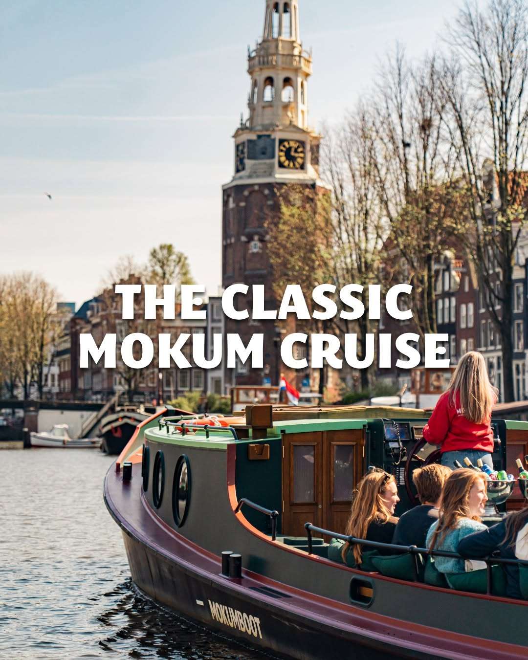 🚤 Classic Mokum Cruise: 75 minutes of Amsterdam stories, hidden gems, and local secrets - told by your skipper while you sip, snack, and soak up the views.