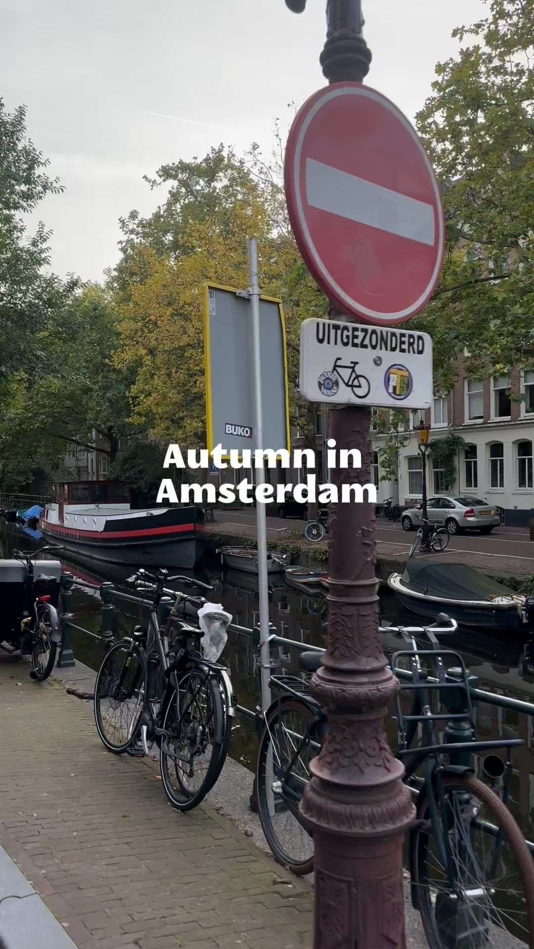 Autumn in Amsterdam 🍂✨ Catch us wandering, latte in hand, like we own these canals!