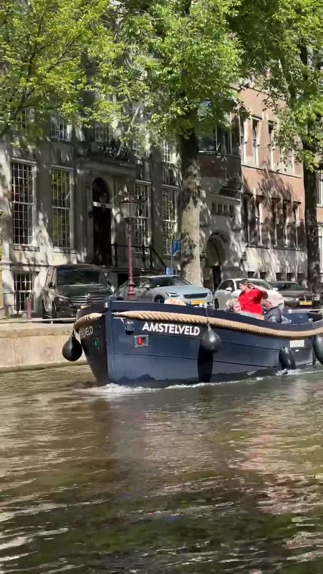 Amsterdam in the sun hits different from the water.
